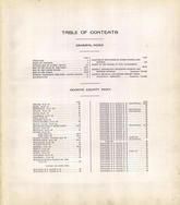 Table of Contents, Oconto County 1912